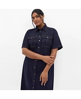 City Chic Plus Jade Denim Dress