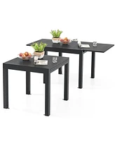 Adjustable Patio Expandable Dining Table for 4-6 Person