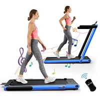 2.25HP 2 1 Folding Treadmill with App Speaker Remote Control