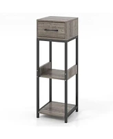 3-Tier Tall Plant Stand with Stylish Drawer & Storage for Home or Office
