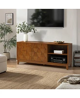 William Tv Stand with Push-to-Open Doors