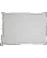 Saro Lifestyle Stonewashed Overlock Linen Edge Placemats, 14" x 20"