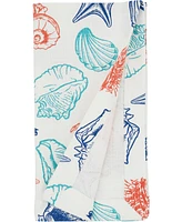 Saro Lifestyle Ocean Breeze Sea Shells Cotton Napkins, 20" x 20"