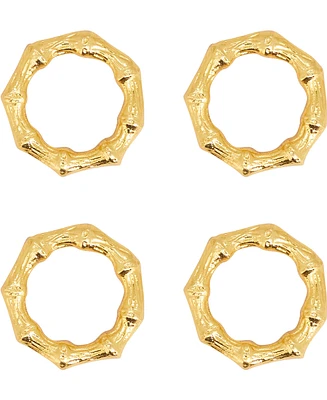 Saro Lifestyle Sleek Aluminum Napkin Rings, Set of 4