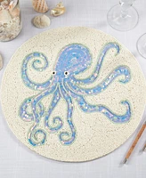 Saro Lifestyle Tentacle Treasure Beaded Placemats, 15" Round