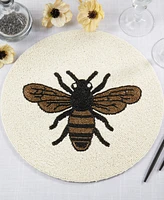 Saro Lifestyle Honeybee Treasure Beaded Placemats, 15" Round