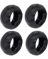 Saro Lifestyle Textured Capiz Napkin Rings, Set of 4