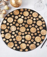 Saro Lifestyle Echoes Capiz Placemats, 15" Round