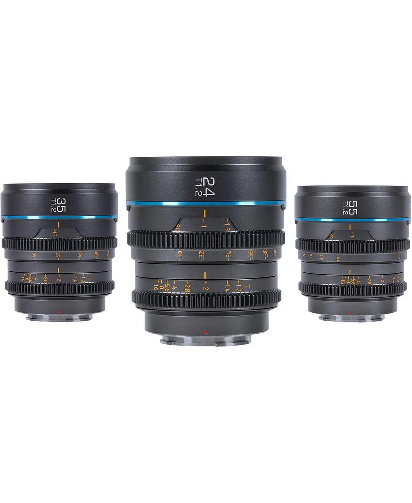 Sirui Sirui Night Walker T1.2 S35 Cine 3-Lens Set for Micro Four Thirds-Mount, Gunmetal Gray