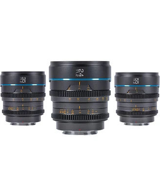 Sirui Sirui Night Walker T1.2 S35 Cine 3-Lens Set for Micro Four Thirds-Mount, Gunmetal Gray