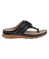 Gc Shoes Women's Vickie Flower Thong Flat Sandals