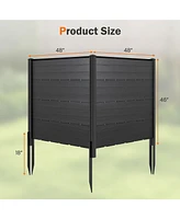 Outdoor Privacy Fence Screen with 5 Ground Stakes for Garden Yard Patio