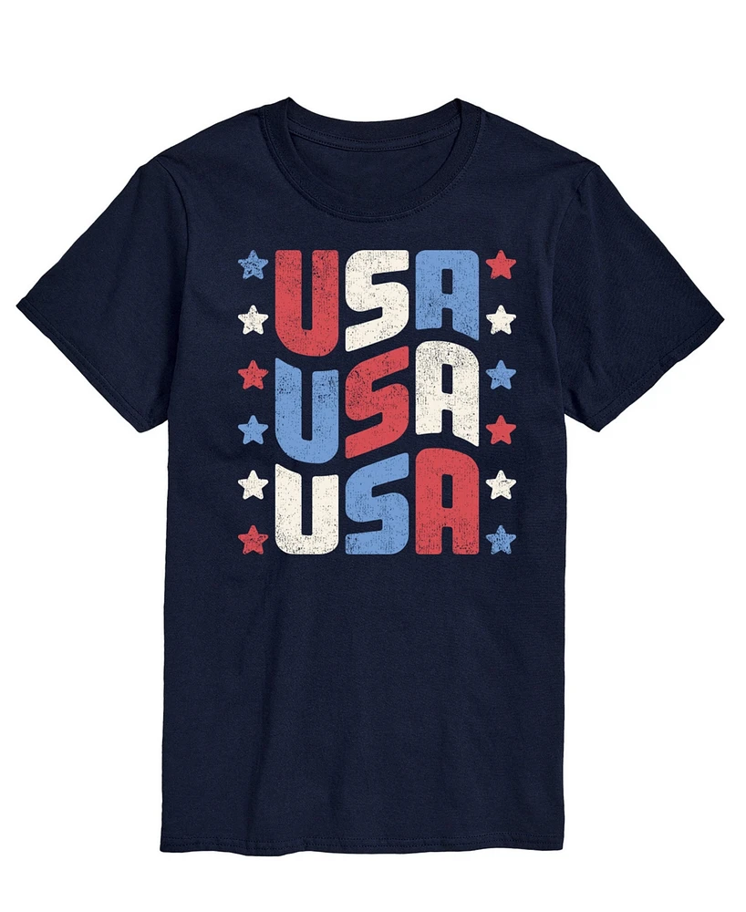 Airwaves Men's Fourth of July Usa Short Sleeve T-Shirt