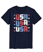 Airwaves Men's Fourth of July Usa Short Sleeve T-Shirt