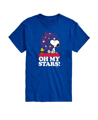 Airwaves Men's Peanuts Snoopy Oh My Stars Short Sleeve T-Shirt