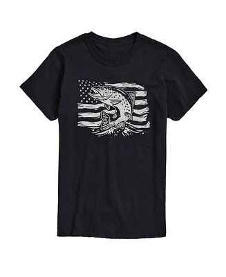 Airwaves Men's American Flag Bass Short Sleeve T-Shirt