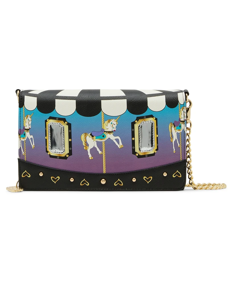 Betsey Johnson Spin Me Unicorn Chain Crossbody Bag