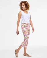Jm Collection Women's Printed Mid Rise Capri Pants, Exclusively at Macy's