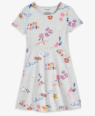 Epic Threads Little & Big Girls Doodle-Print Skater Dress, Macy's Exclusive