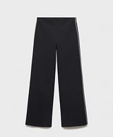 Mango Women's Contrasting Stripes Knitted Pants