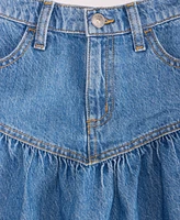 Epic Threads Little & Big Girls Indigo Cotton Denim Ruffle Skirt, Exclusively at Macy's
