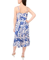 Sam & Jess Petite Printed V-Neck Sleeveless Dress