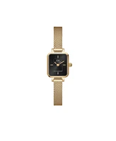 Daniel Wellington Unisex Analog Gold-Tone Stainless Steel Mesh Watch, 15mm