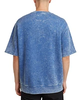 G-Star Raw Men's Relaxed Fit Short Sleeve Acid Wash Sweatshirt
