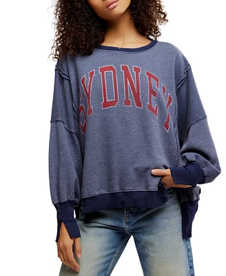 Free People Women's Graphic Camden High-Low Sweatshirt