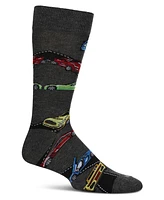 MeMoi Men's Cars Crew Socks