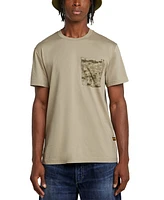 G-Star Raw Men's Straight Fit Shadow Woven Camo Pocket T-Shirt
