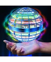 2024 Flying Orb Ball Toy – Boomerang Hover Ball with Rgb Lights, Hand-Controlled Drone for Kids & Adults (Blue)
