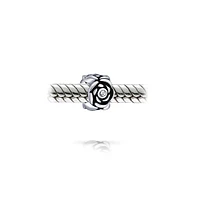 Bling Jewelry Set of 2 Heart Grandma Dangle & Flower Garden Black Rose Charm Bead Sterling Silver