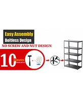 5 Tier Heavy Duty Metal Storage Shelves,Easy to Assemble,Adjustable