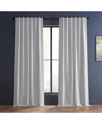 Half Price Drapes Ice Vintage Textured Faux Dupioni Silk Curtain
