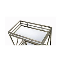 Multi-Function Metal Serving Cart – Rolling Bar Cart with Ample Storage