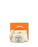 Pre-Owned Hermes Kelly 20 Handbag Light Epsom with Gold Hardware