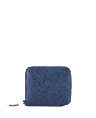 Pre-Owned Hermes Compact Azap Zip Around Wallet Silk'in Epsom