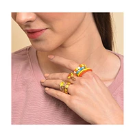 Sohi Women's Beaded Multi-Layer Ring