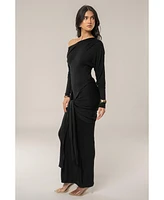Jluxlabel Women's Dawn Drape Maxi Dress