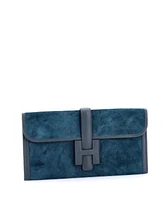 Pre-Owned Hermes 29 Jige Elan Clutch Doblis Suede