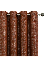 Kate Aurora 2 Piece Grommet Top Moroccan Sparkly Spice Light Reducing Window Curtain Panels