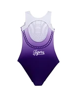 Gk Elite Big Boys and Girls Purple/White Lsu Tigers Replica Leotard