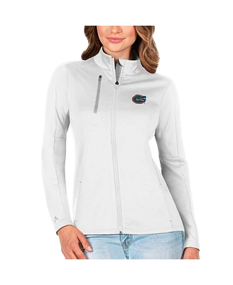 Antigua Women's White/Silver Florida Gators Generation Full-Zip Jacket