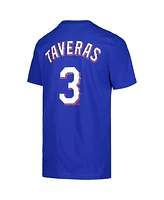 Nike Big Boys and Girls Leody Taveras Royal Texas Rangers Name Number T-Shirt