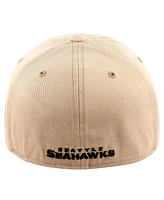 '47 Brand Men's Khaki Seattle Seahawks Dusted Relaxed Franchise Fitted Hat