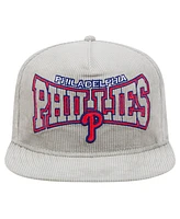New Era Men's Gray Philadelphia Phillies Corduroy Golfer Snapback Hat