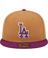 New Era Men's Brown/Purple Los Angeles Dodgers Color Pack Two-Tone 9FIFTY Snapback Hat
