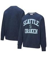 Mitchell & Ness Men's Navy Seattle Kraken Playoff Win Fleece Pullover Sweatshirt