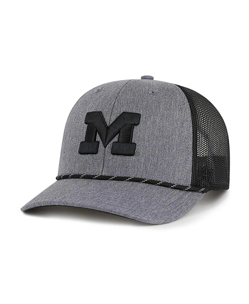 '47 Brand Men's Gray Michigan Wolverines Carbon Rope Adjustable Hat